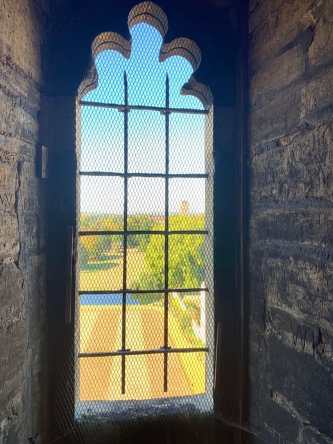 Window looking over the river Cam Window looking over the river Cam