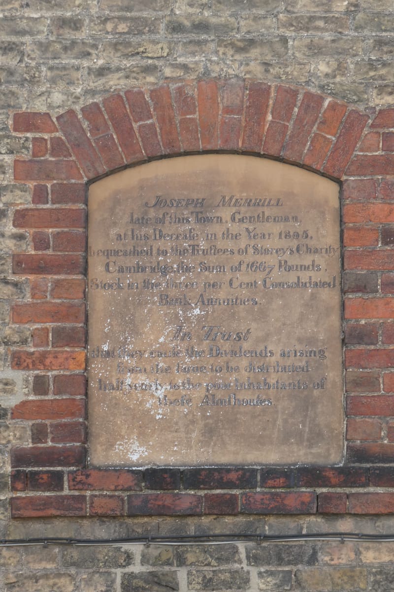 The stone inscription to Joseph Merrill