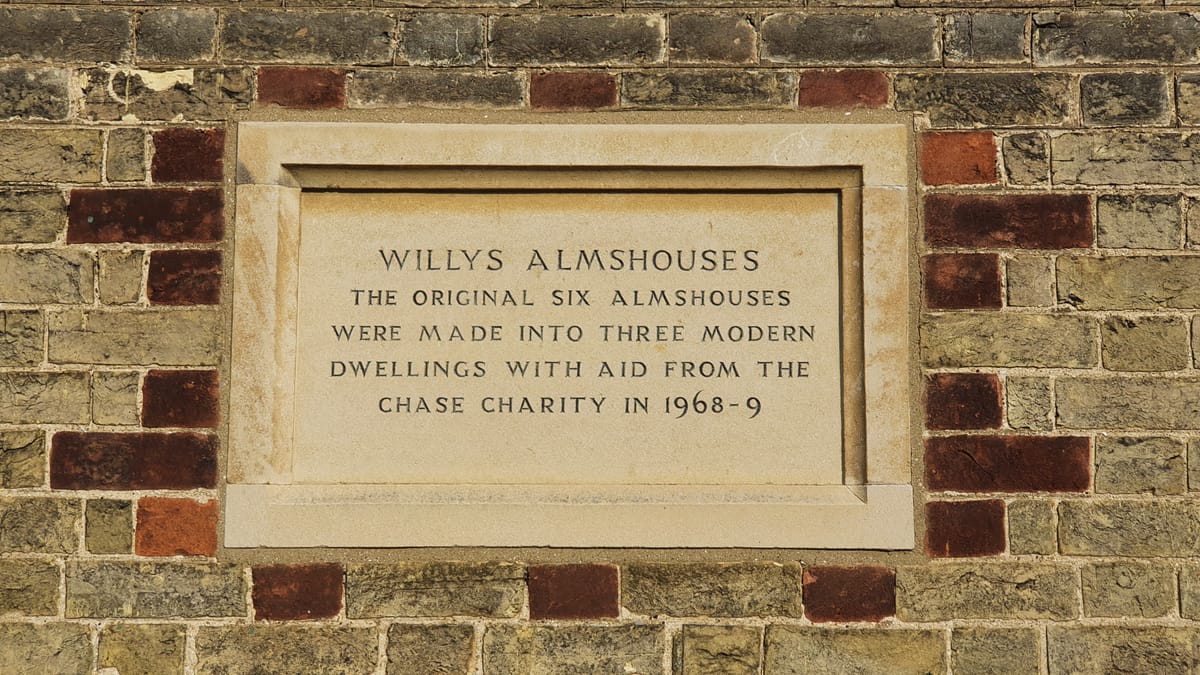 Willy's Almshouses, along the range