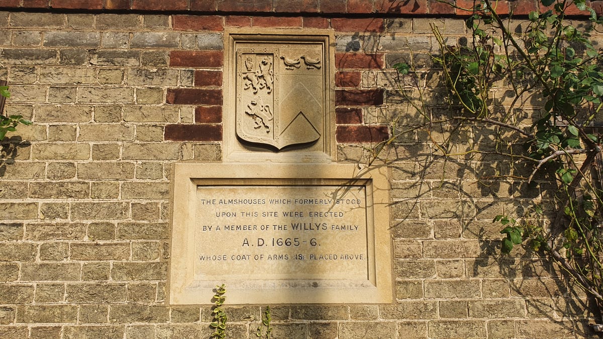 Willy's Almshouses, from the road