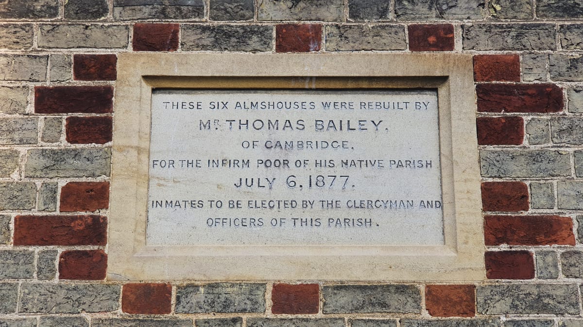 Willy's Almshouses, the far end of the range