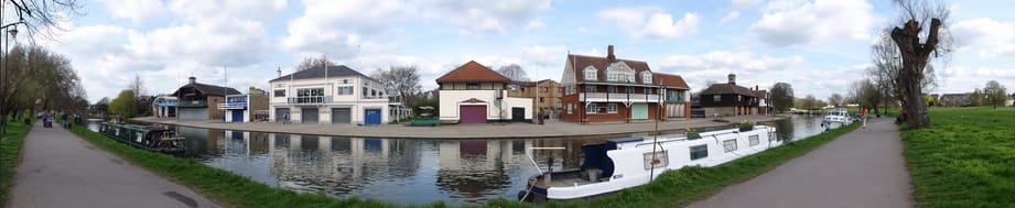 Boathouses on Midsummer Common