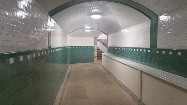 Emmanuel College tunnel under Emmanuel Street. Emmanuel College tunnel under Emmanuel Street.