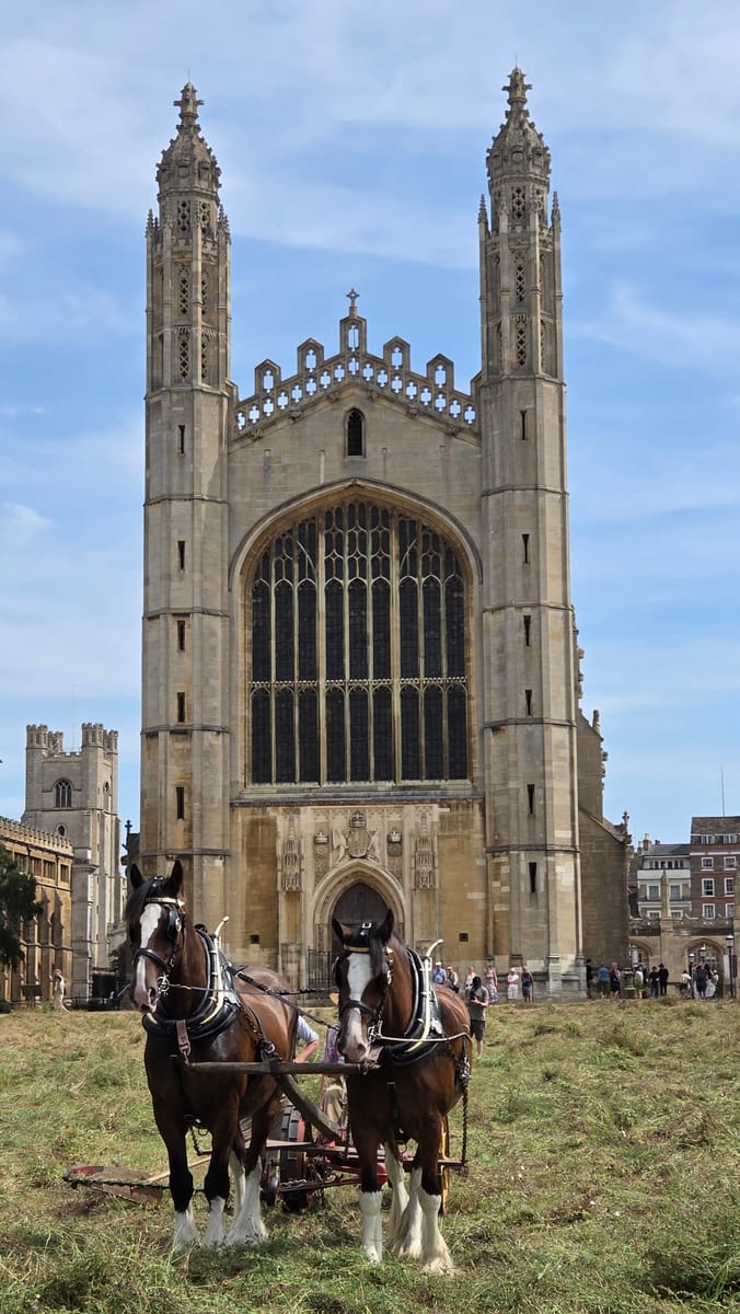 Working with the backdrop of King's College Chapel Working with the backdrop of King's College Chapel
